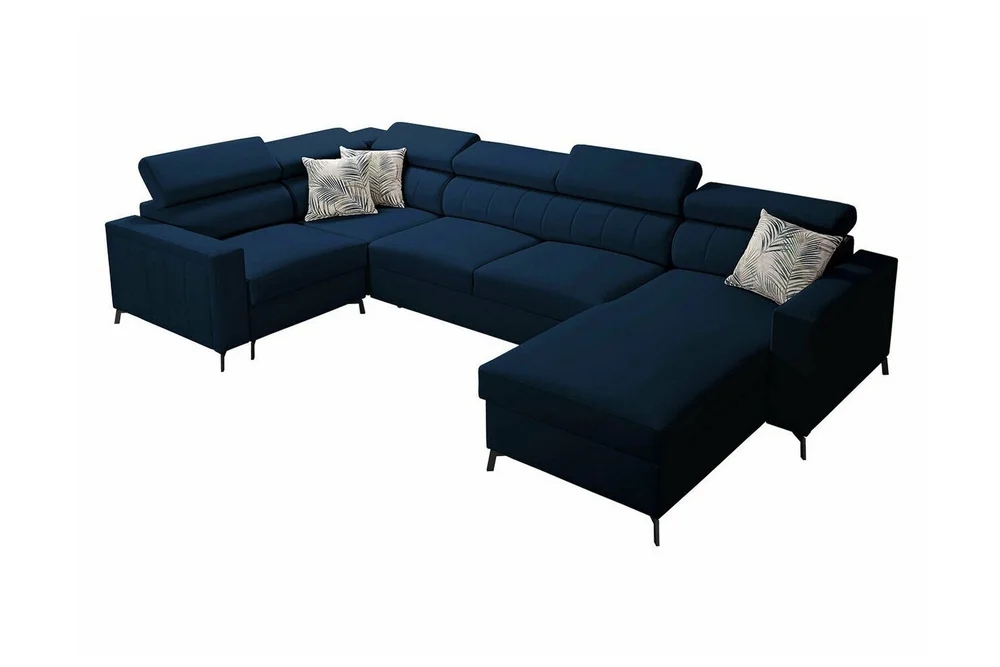Galbally 5-sits Hörnbäddsoffa Dark blue v:1303313