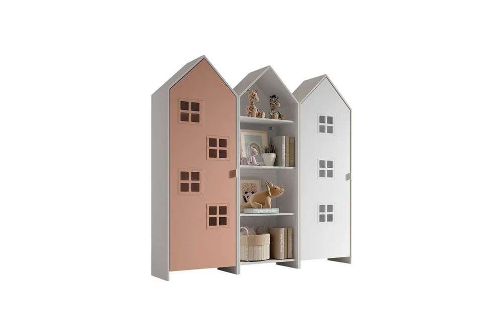 Skap Casami Brugge 3-delt med 1 Åpent Skap Rosa/Hvit v:9149697