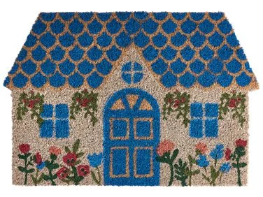 Dørmatte ROSARIO Blå 60 x 90 cm Hus Kokosfiber v:5802845