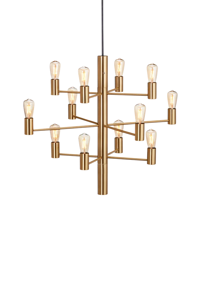 Lysekrone Manola 12 – Messing – Belysning | m v:6598259