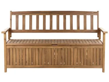 Hagebenk SOVANA 160 cm Med oppbevaring Akasietre Brun v:5033617 Hagebenk SOVANA 160 cm Med oppbevaring Akasietre Brun v:5033617