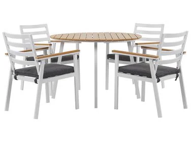 Spisegruppe til uteplassen 4-seters CAVOLI med puter Metall Grå v:3633787 Spisegruppe til uteplassen 4-seters CAVOLI med puter Metall Grå v:3633787