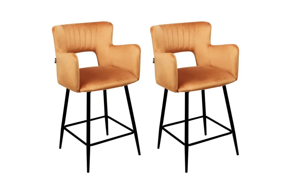 Barstol Beliani Sanilac set om 2 Blå-Svart Orange VALUE_MISSING_18026 v:6342215