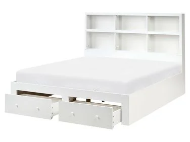 Seng med oppbevaringsskuffer TARARE Hvit 160 x 200 cm v:1897836
