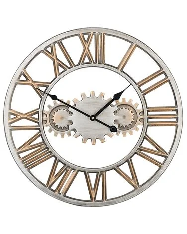 Veggklokke SEON 46 cm Metall Sølv v:3437490