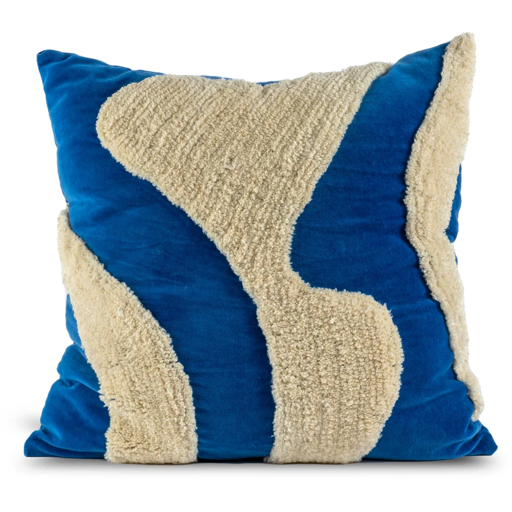 Fluffy Pute 50×50 cm, Blå / Beige v:5152583 Fluffy Pute 50×50 cm, Blå / Beige v:5152583