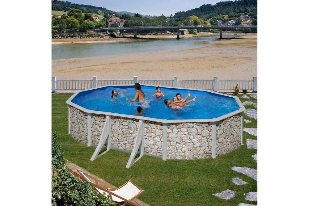 Bassengsett Planet Pool Classic Steinimitasjon Oval 5 x 3 x 1,2 m v:9706762 Bassengsett Planet Pool Classic Steinimitasjon Oval 5 x 3 x 1,2 m v:9706762