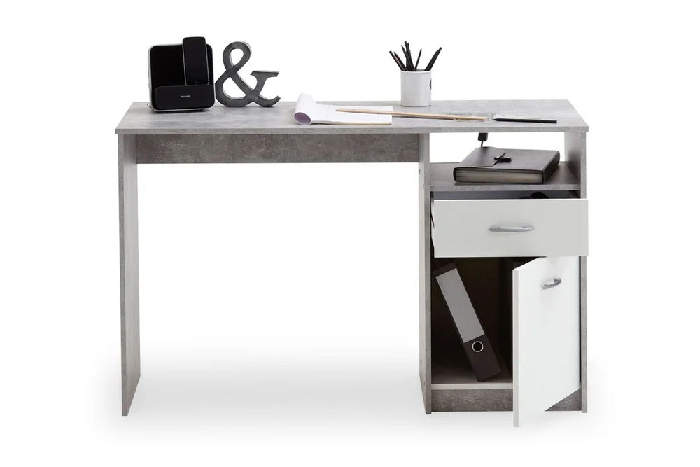 Skrivebord Melodi 123 cm med Oppbevaring Skuff + Skap + Hyll v:1986969