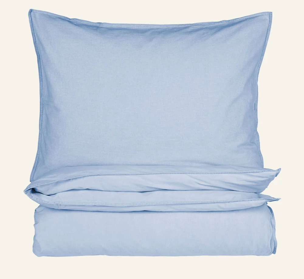 Bomull sengesett blå – 200×220 cm/50×70 cm v:9612527 Bomull sengesett blå – 200×220 cm/50×70 cm v:9612527