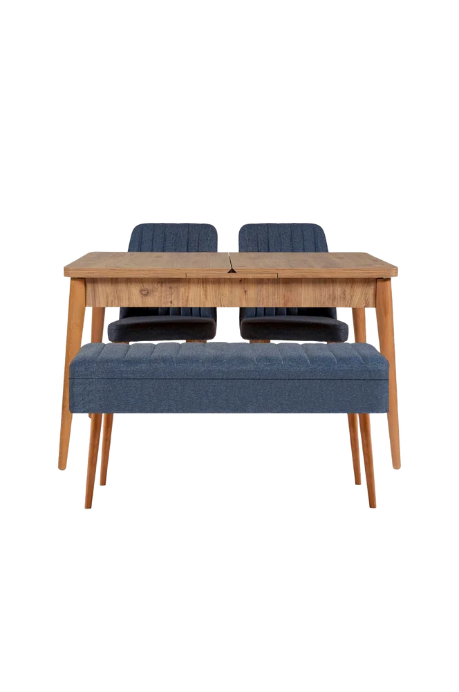 Sett med bord og stoler (4 deler) – Gina – Brun m v:5358573 Sett med bord og stoler (4 deler) – Gina – Brun m v:5358573