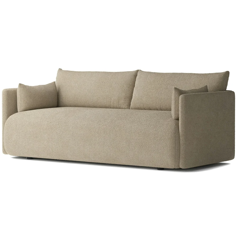 Offset 2-seter Sofa, Bouclé Beige v:7661150