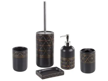 Baderomssett 5 deler LANCO Keramikk Svart v:3418018 Baderomssett 5 deler LANCO Keramikk Svart v:3418018