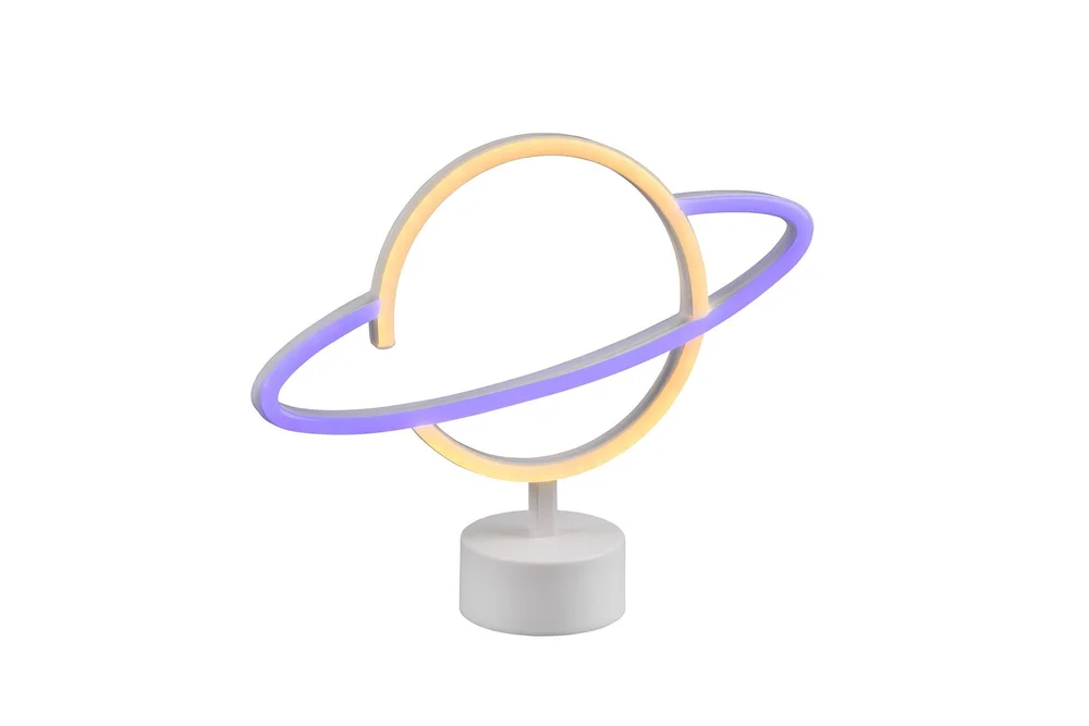 Planet LED-Bordlampe Hvit v:9181395