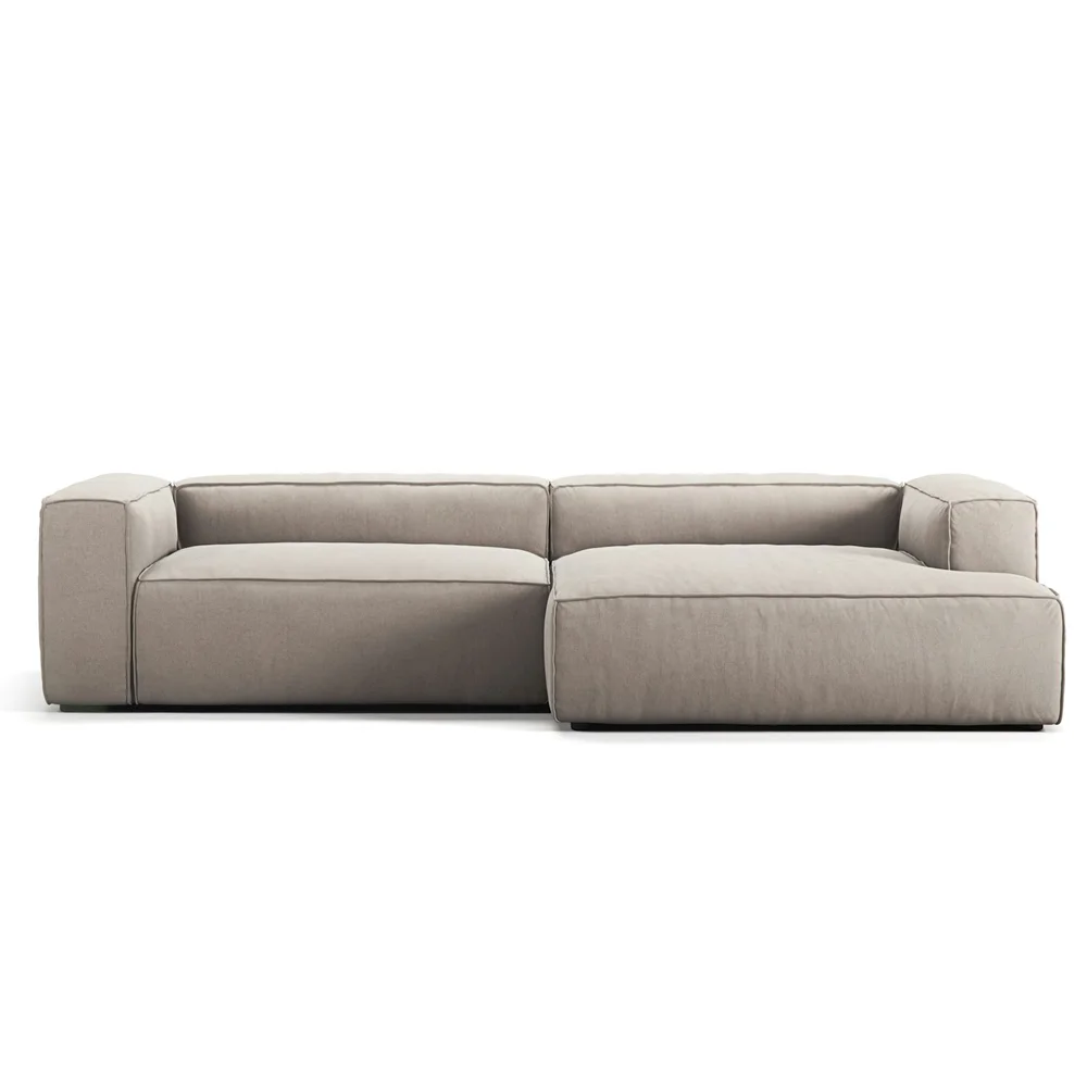 Grand 3-Seter Sofa sjeselong Høyre, Sandshell Beige v:5895438