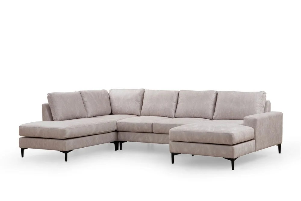 Svanabyn Sofa m. Divan og Sjeselong 4-seter v:4369180