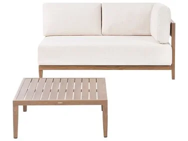 Hagesofa med bord 2-seters SAMPIERI Metall Brun v:5669089