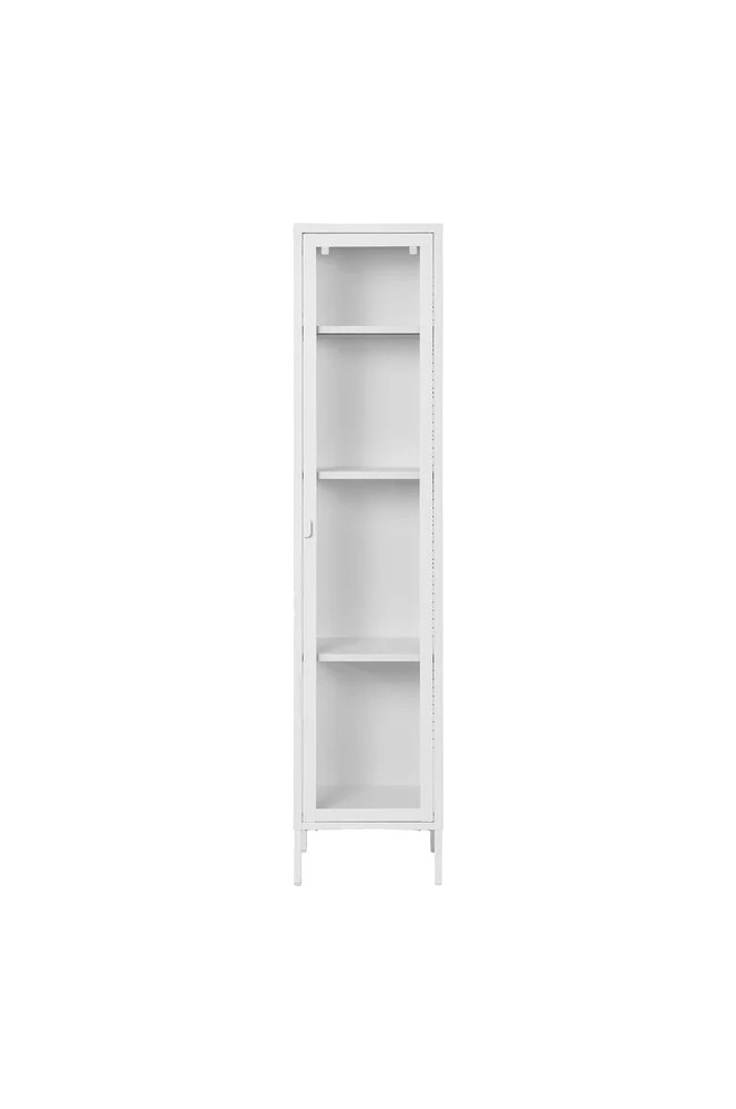 Slankt vitrineskap Brisbane – Hvit m v:7331131 Slankt vitrineskap Brisbane – Hvit m v:7331131