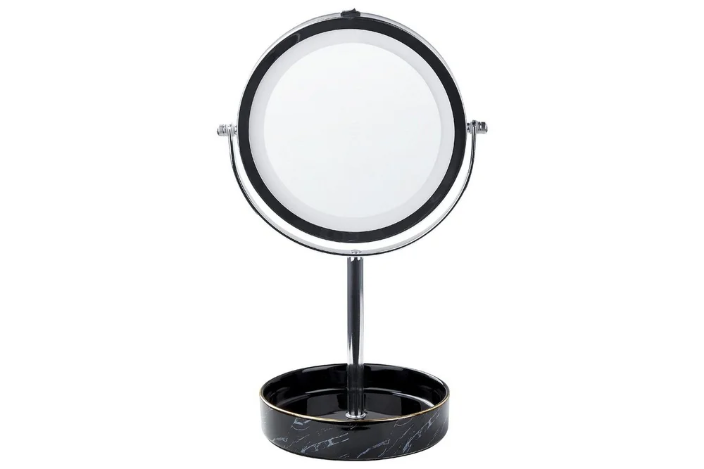 Sminkspegel Beliani Savoie Guld/Svart Silver||Black v:6619408