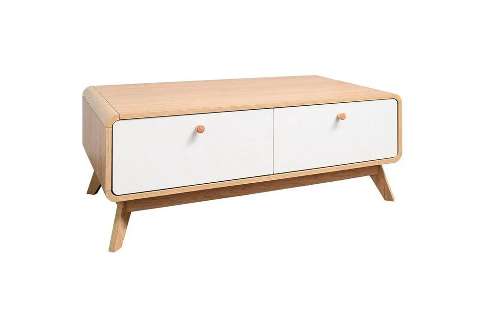 Lavbord Cassie 100x51x40 cm, Eik/Hvit v:2499404