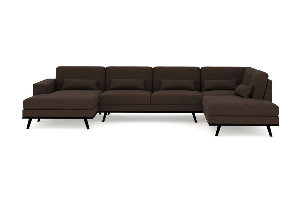 Copenhagen 5-seters Høyrevendt U-formet Sofa med Divan og Sjeselong i Stoff v:8968757 Copenhagen 5-seters Høyrevendt U-formet Sofa med Divan og Sjeselong i Stoff v:8968757