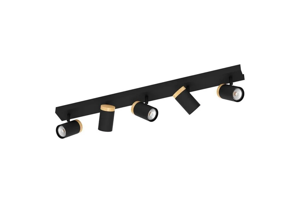 LED-spotlight Eglo Cartagena Svart/Tre 5 Lamper v:6943317 LED-spotlight Eglo Cartagena Svart/Tre 5 Lamper v:6943317