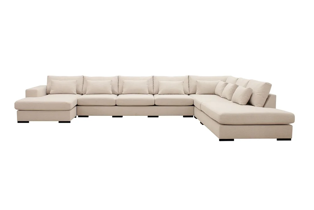 Grande Stor 7-seters U-Sofa med Divan Venstre v:9600871