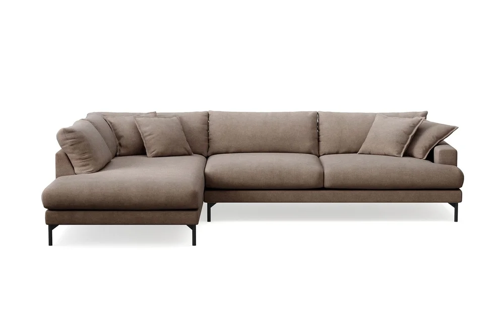 Menard Premium 5-seters venstrevendt L-formet dyp sjeselongsofa i stoff v:7016330