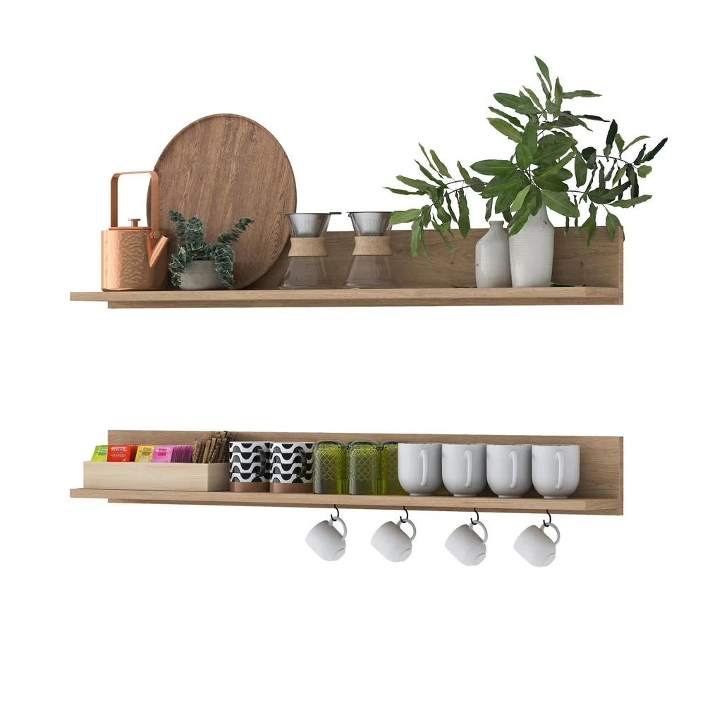 Vegghylle Wallxpert Bren (120 x 15 x 14,8 cm) Valnøtt v:5655216 Vegghylle Wallxpert Bren (120 x 15 x 14,8 cm) Valnøtt v:5655216