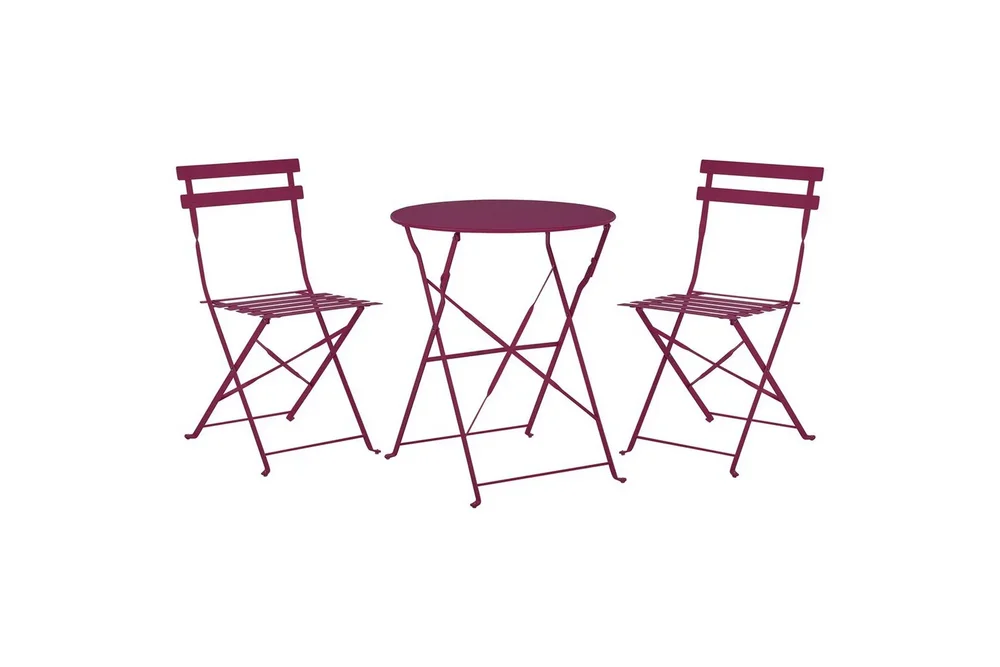 Cafeset Beliani Fiori Blå Wine red v:5637344
