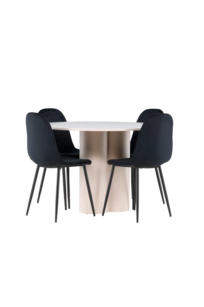 Olivia spisebord med Polar spisestol - Svart m v:6139393