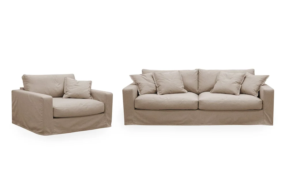 Valencia Extra Dyp 3-seters sofa + lenestol med avtakbart og vaskbart trekk v:5730843