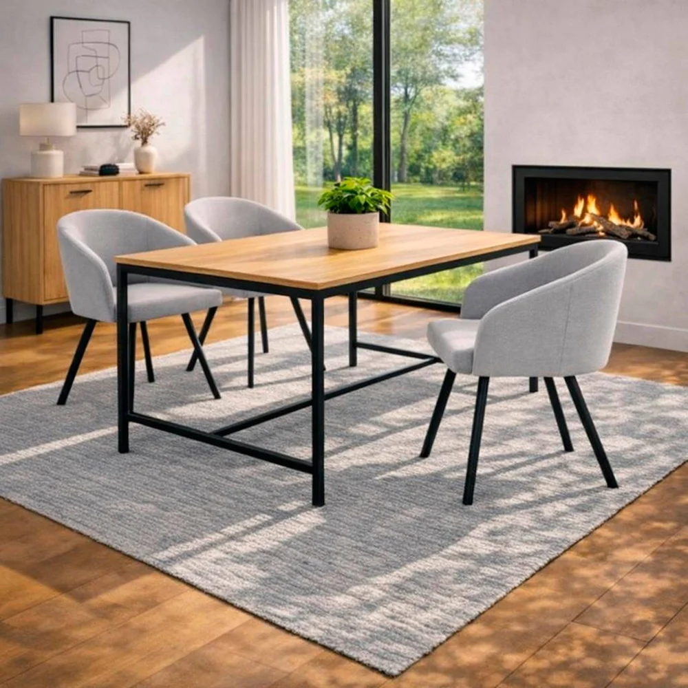 Sett bestående av spisebord på 160 cm og 4 stoler v:8098178 Sett bestående av spisebord på 160 cm og 4 stoler v:8098178