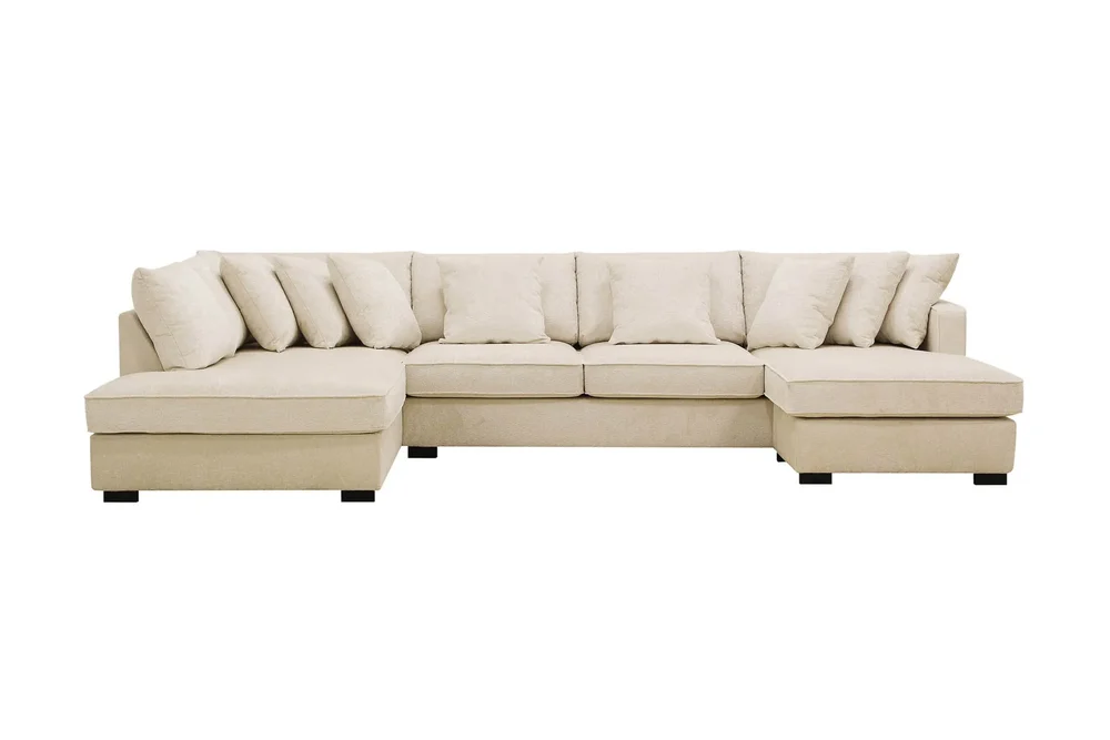 Rossita 5-seters Venstrevendt U-formet Dyp Sofa med Divan og Sjeselong i Chenille v:7100318