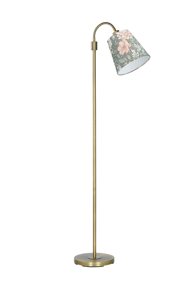 Gulvlampe Amy Flex 1 messing – Grønn – Belysning | m v:1389972