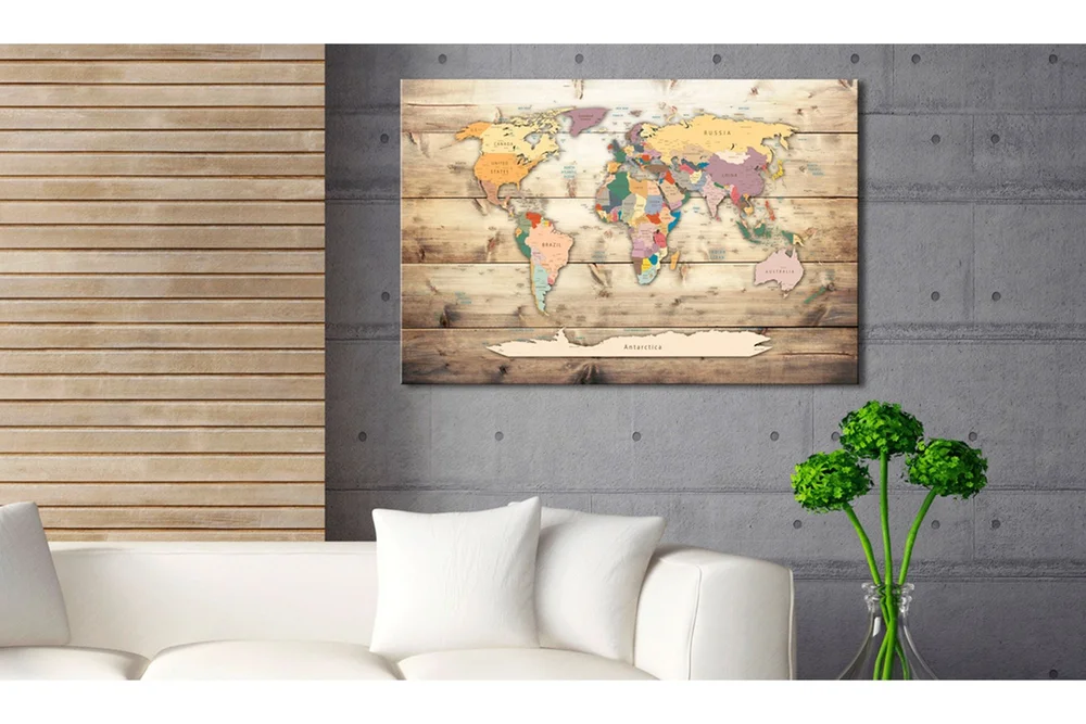 Tavle World Map: Colourful Continents 120X80 v:4652012