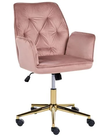 Kontorstol CELARA Fløyel Rosa v:142236