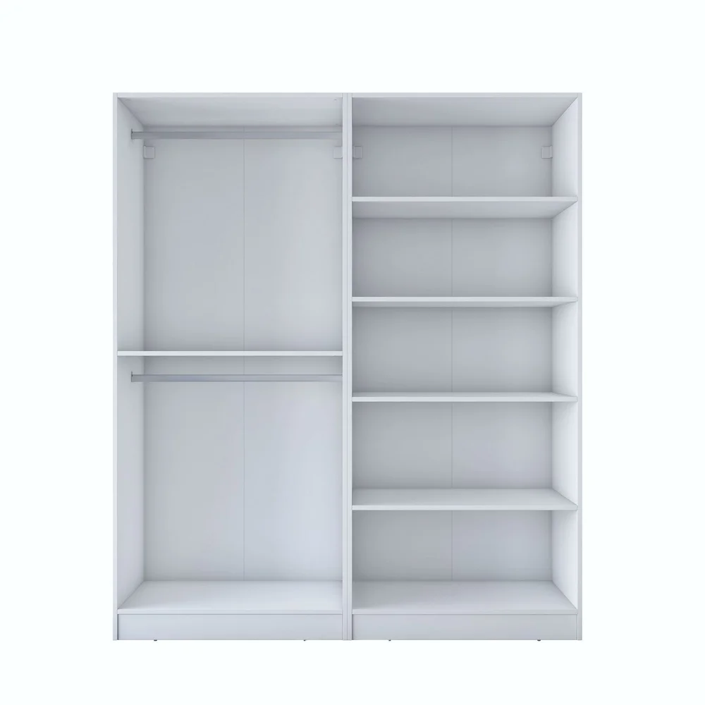 Klesskap Wallxpert Mira hylle BJ186 (180 x 210 x 57,5 cm) hvit v:4393406