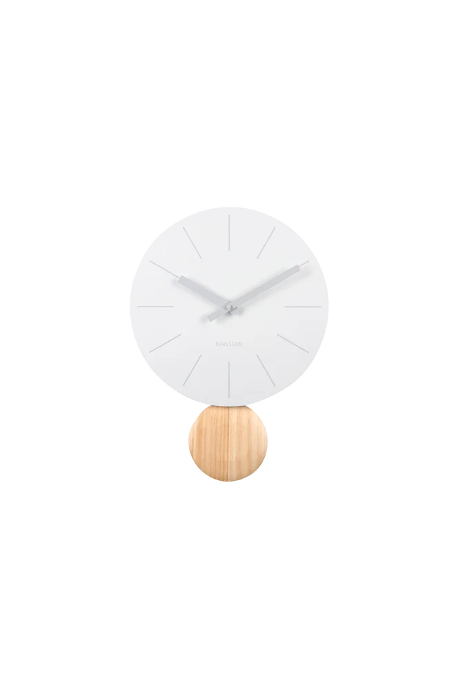 Veggklokke Arlo Pendulum - Hvit - Dekor | m v:3203480
