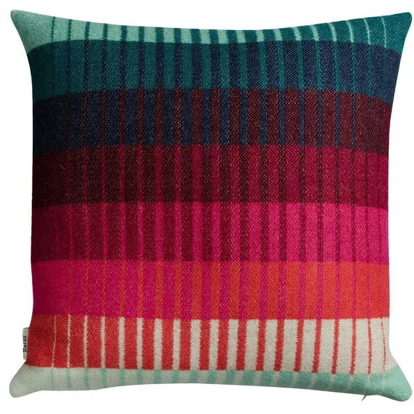 Åsmund Gradient Pute 50×50 cm, Turkis / Rød v:1321336