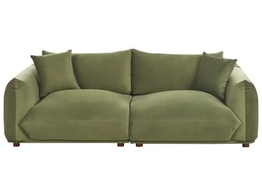 Sofa 3-seter LUVOS Fløyel Grønn v:4841003 Sofa 3-seter LUVOS Fløyel Grønn v:4841003