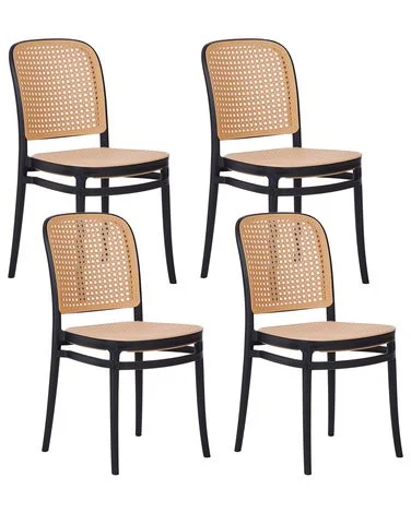 Sett med 4 hagestoler PLOSE Beige v:5646093