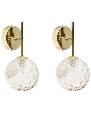 Sett med 2 vegglamper ANADYR Glass Beige v:1834699 Sett med 2 vegglamper ANADYR Glass Beige v:1834699