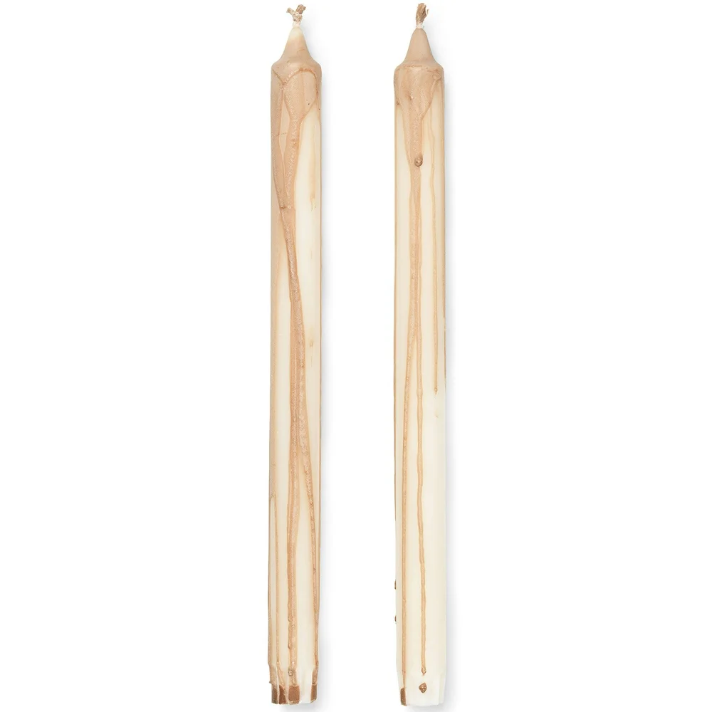 Dryp Stearinlys 30 cm 2-pk, Beige v:8031067