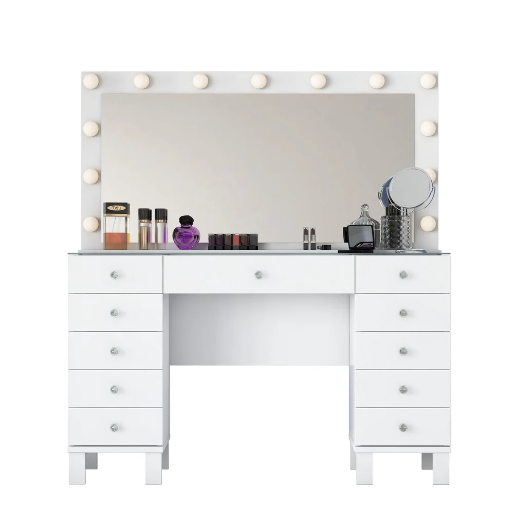 Sminkebord Wallxpert Nyra (120 x 73,6 x 40 cm) Hvit v:6392043