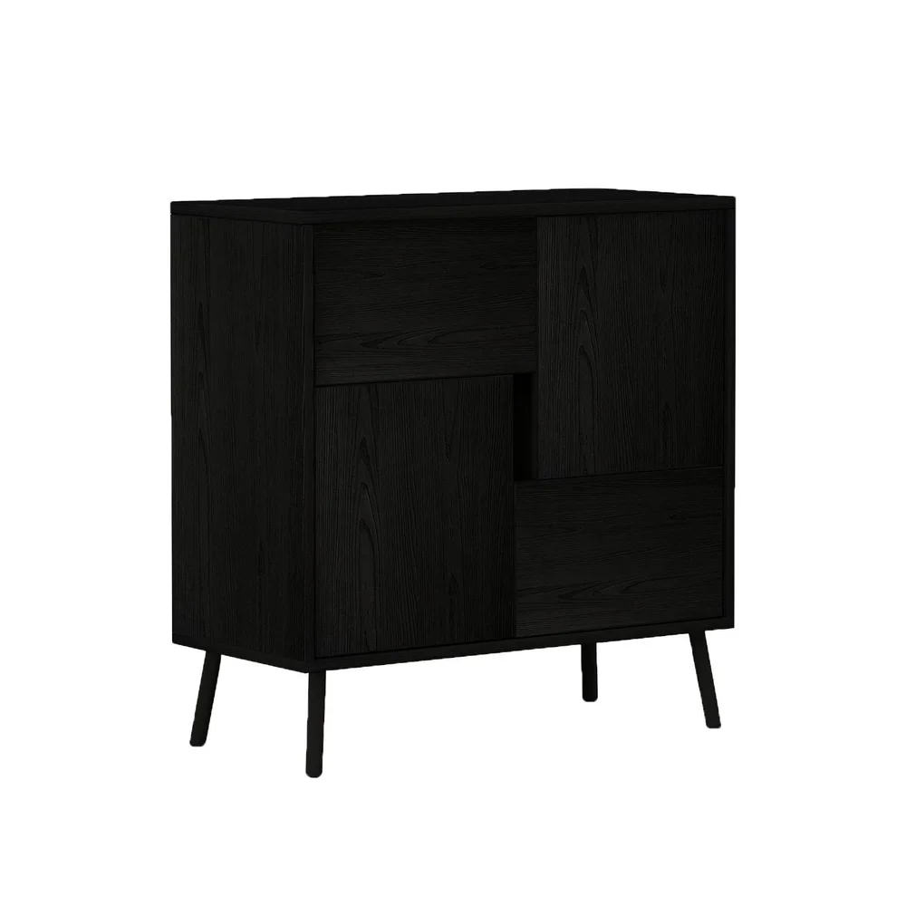 Flerbruks skap Homitis Darien (76,5 x 79,5 x 35 cm) Svart tre v:8970737