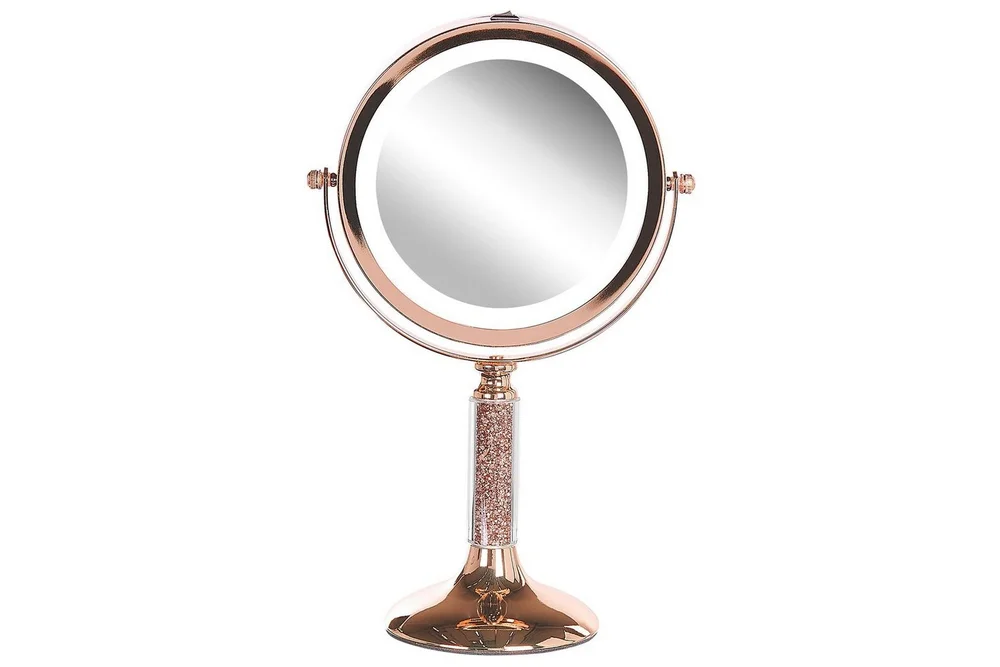 Sminkspegel Beliani Baixas Guld/svart Rose||GOLD v:5069473 Sminkspegel Beliani Baixas Guld/svart Rose||GOLD v:5069473
