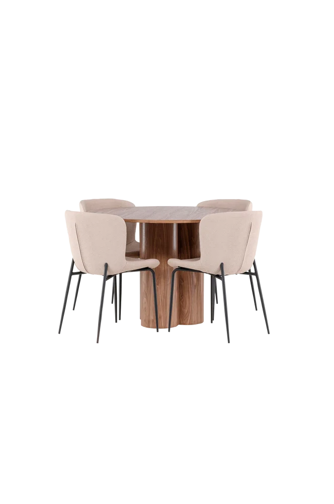Olivia Spisebord med Modesto Spisestol – Beige m v:1449797 Olivia Spisebord med Modesto Spisestol – Beige m v:1449797
