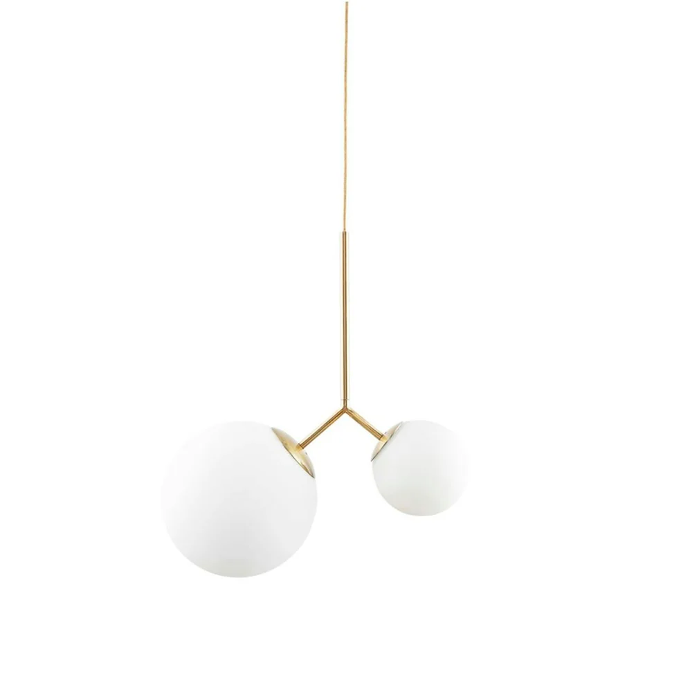 Twice Taklampe, Messing/Opalhvit v:7766872 Twice Taklampe, Messing/Opalhvit v:7766872