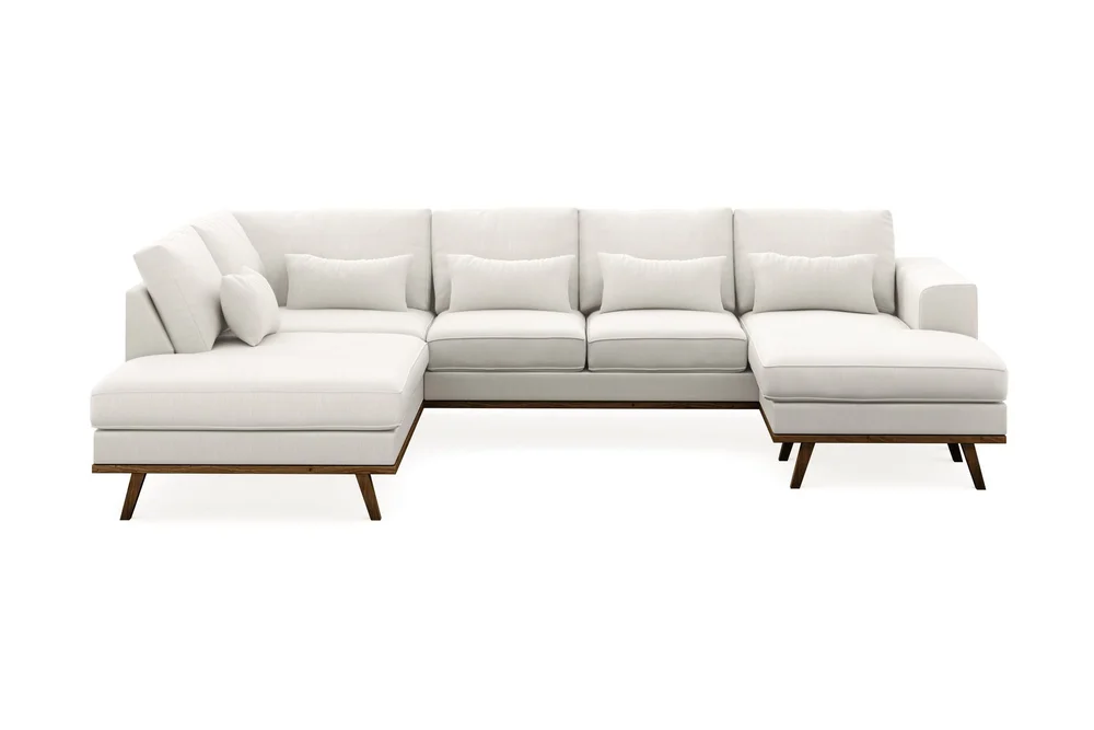 Copenhagen Compact 4-seters Venstrevendt U-formet Sofa med Divan og Sjeselong i Stoff v:5997656
