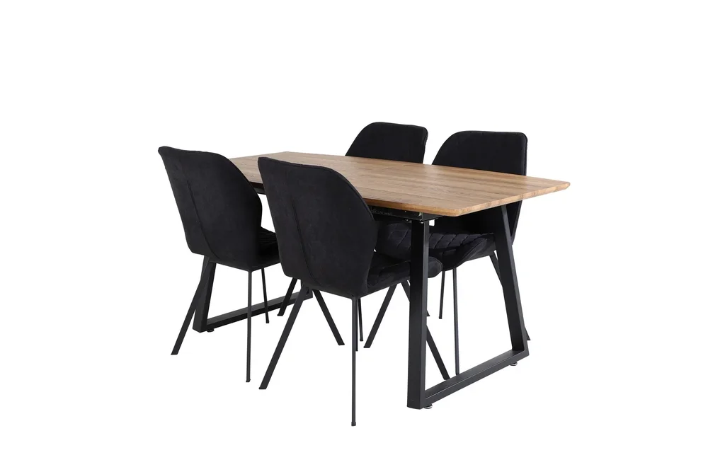 Leah Forlengningsbar bord med 4 Sumoas Spisestoler v:8694503
